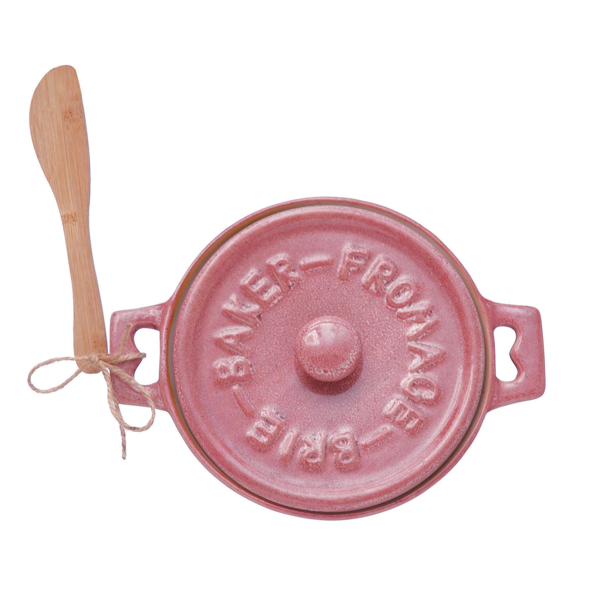 Brie Baker w/ Spreader, Pink