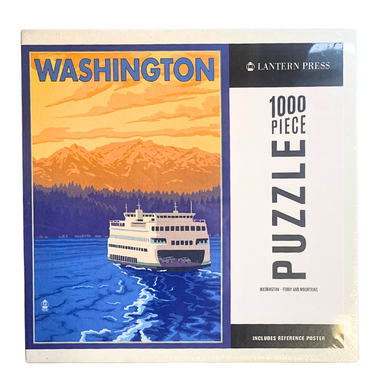 1000-Piece Ferry Puzzle – Scenic Washington State Mountains