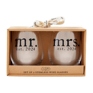 2024 Mr. and Mrs. Wine Glass Set: Toast to Forever!