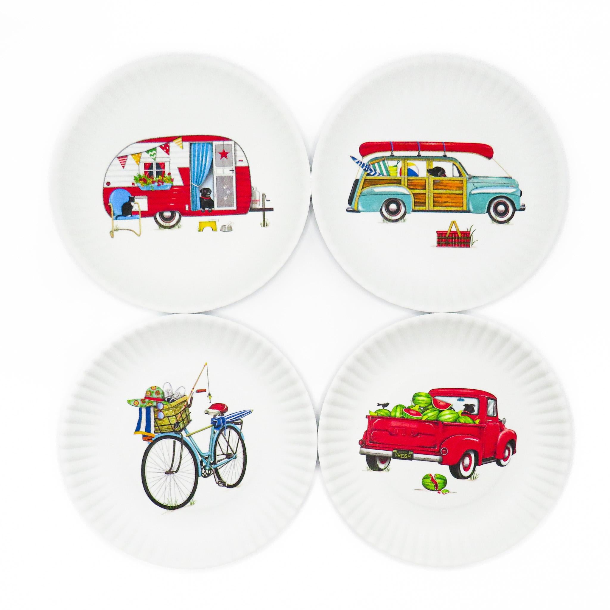 Summertime Melamine plates set of 4 ME0319