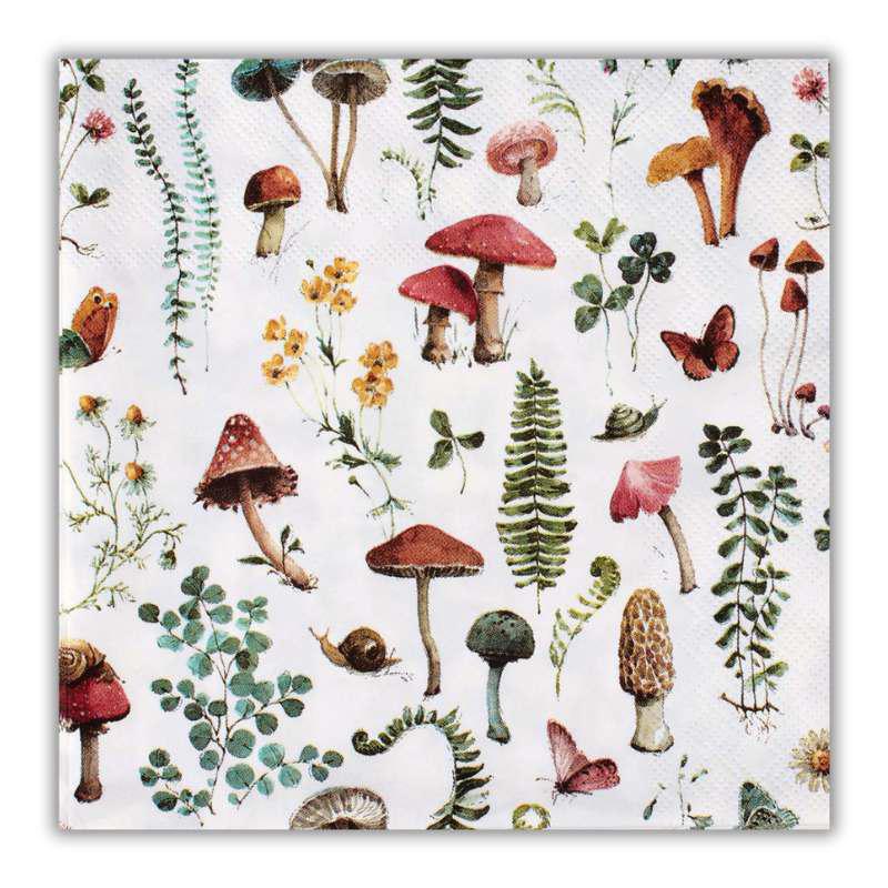 Mushroom Study Lg Dinner Napkins - 116666