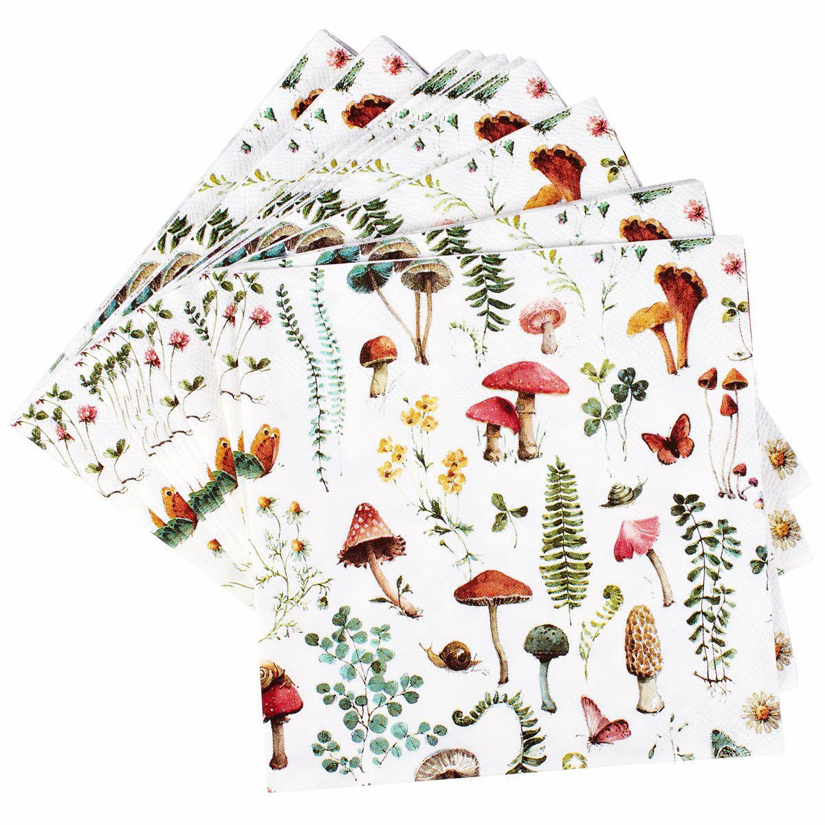 Mushroom Study Lg Dinner Napkins - 116666