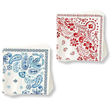 American Holiday Napkin Bandana Print | Pack of 20 | 6.5" Paper Napkins