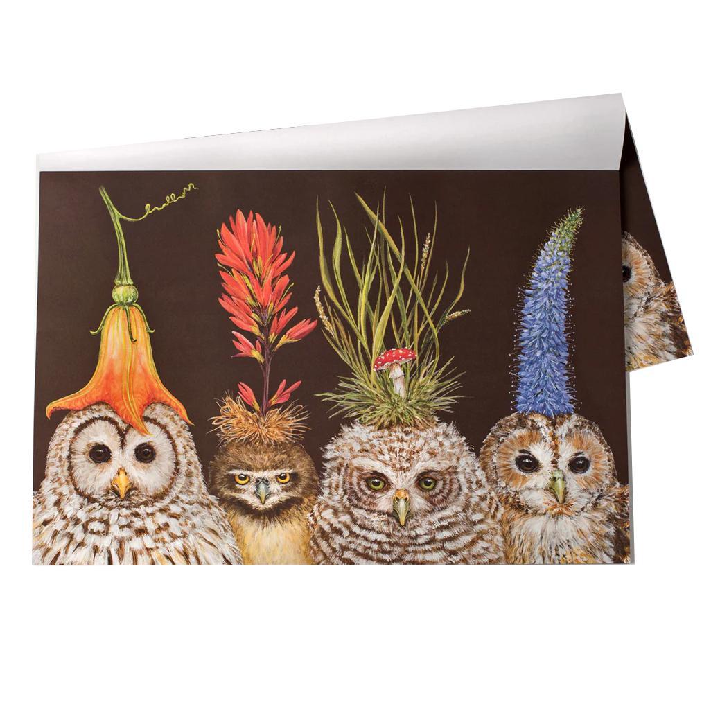 Baby Owls Paper Placemats stack