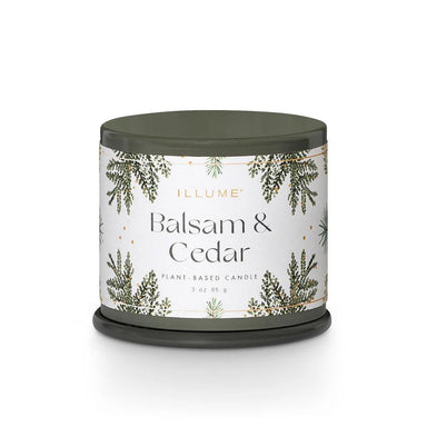 Balsam & Cedar Demi Vanity Tin Candle – 3oz, Oak Moss & Fir Needle