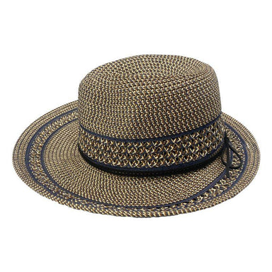 Black Paperbraid Tapered Safari Hat for women