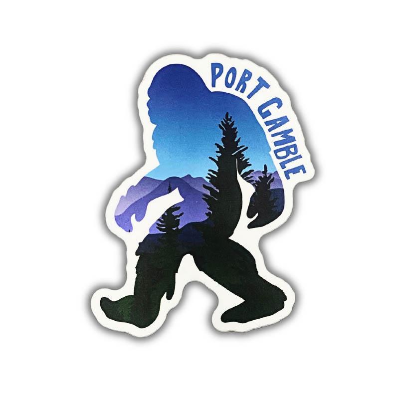 Blue Forest Sasquatch Sticker - Weatherproof Vinyl