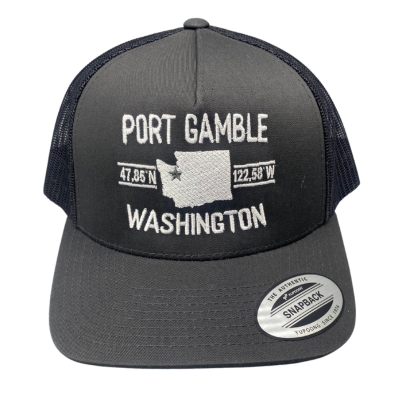 Charcoal Trucker Hat - Port Gamble Latitude