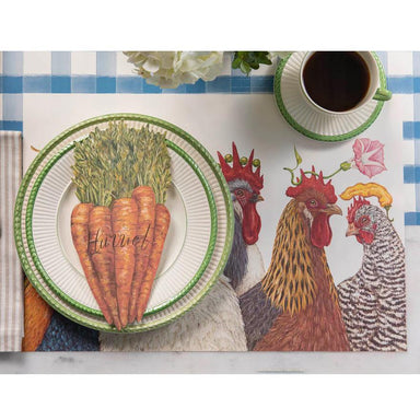 Chicken Social Placemat by Vicki Sawyer | Set of 24 | 18.5"x12.5"