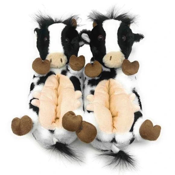 Cow Slippers – Adorable Sherpa Animal Slippers