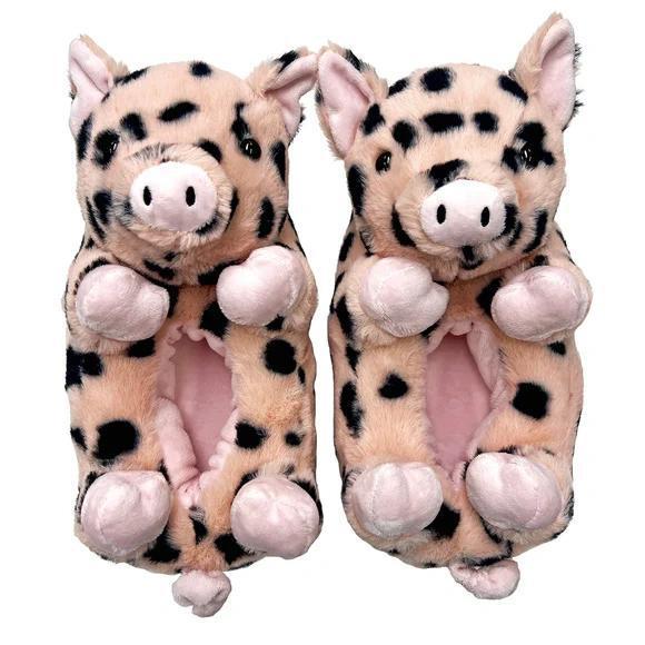 Cozy Pig Slippers – Adorable Sherpa Animal Slippers