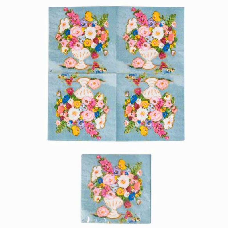 Dinner Paper Napkins with Flowers | Pack of 50