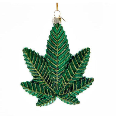 Green leaf christmas ornament