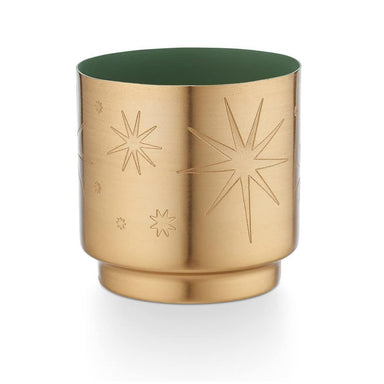 ILLUME Balsam & Cedar Mini Tinsel Candle – Gold, 20-Hour Burn