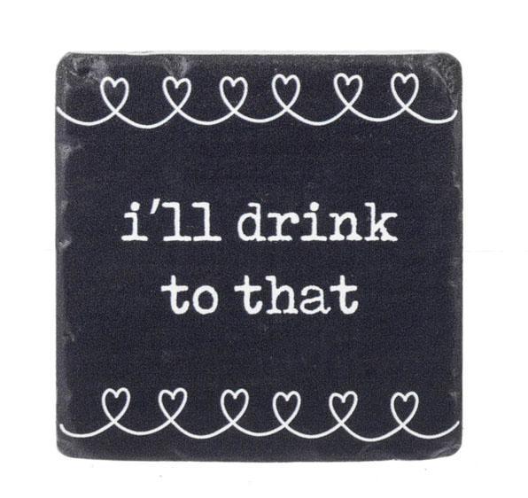 I'll drink to that wedding coaster 