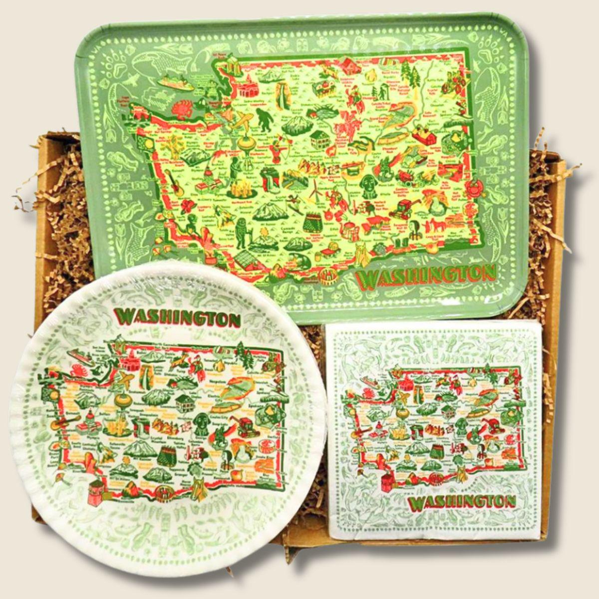 Melamine "Washington State" Treasure Gift Box