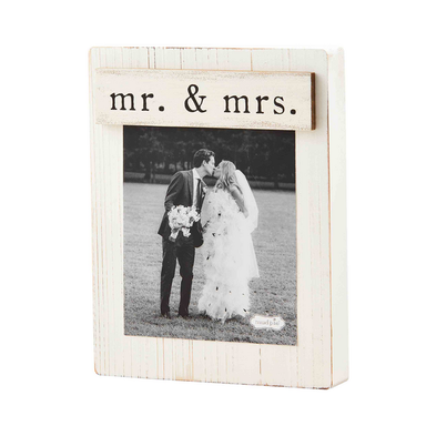 Mr and mrs wooden magnetic block frame