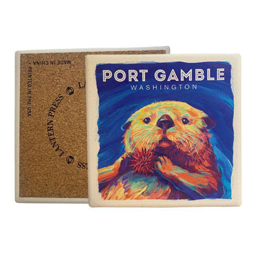 Otter Ceramic Coaster – Absorbent, Eco-Friendly, and Fade-Resistant