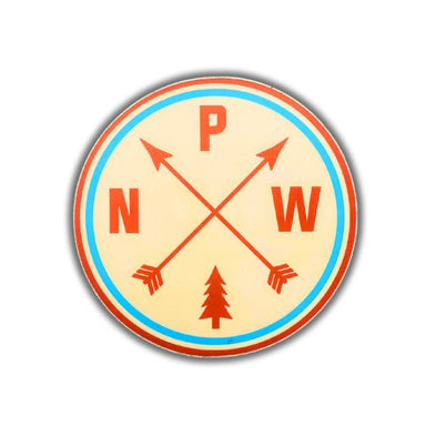 PNW Arrows Sticker - Weatherproof Vinyl, 3" Diameter