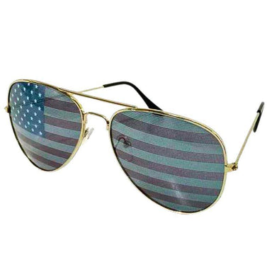 Patriotic Aviator Sunglasses - USA Flag Design for All!