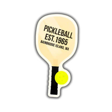 Pickleball Sticker - Weatherproof Vinyl, 3.5" x 2"