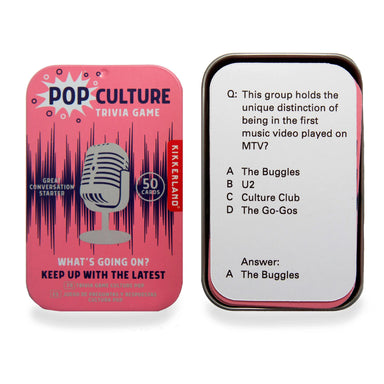 Pop Culture Trivia Game - 50 Fun Questions in a Compact Tin!