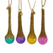 Rainbow Glittered Drop Ornament - 4.25”