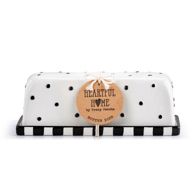 Brighten Your Table with the Fun & Whimsical Red Heart Butter Dish!