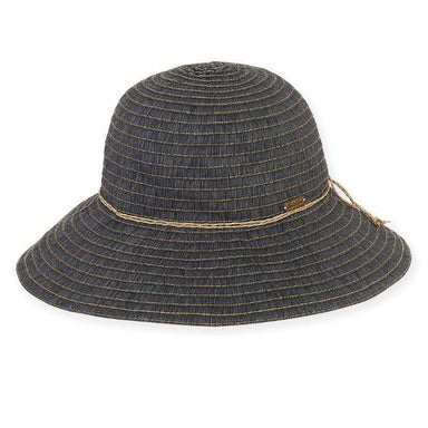 Ribbon Hat with Sea Grass Trim – Elegant & Sun-Safe