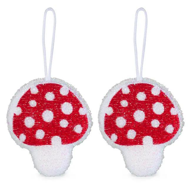 Scrub Sponge Set of 2 Mushrooms