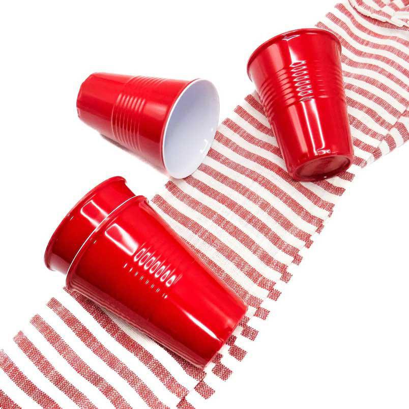 Set of Four Red Melamine Solo Cups