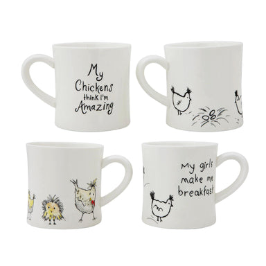 Stoneware Chicken Mug – Humorous Designs for Chicken Lovers