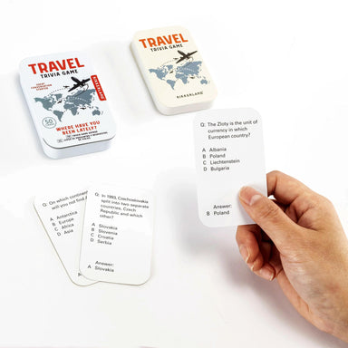 Travel Trivia Game - 50 World Travel Questions in a Tin!