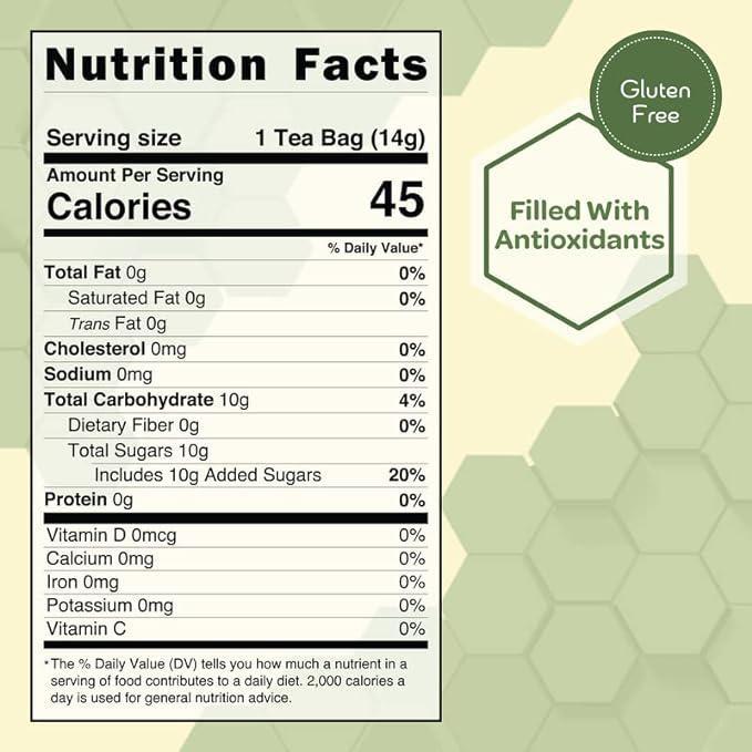 True Honey Green Tea nutrition facts