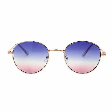 Vintage Round Sunglasses – Gold Frame & Ombré Gradient Lens