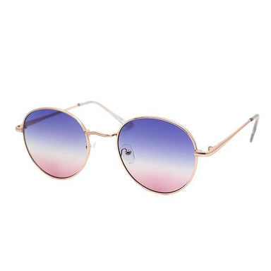 Vintage Round Sunglasses – Gold Frame & Ombré Gradient Lenses