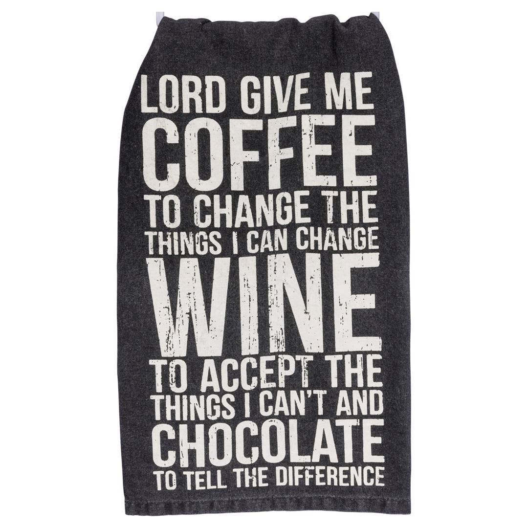 coffee and wine tea towel PGGS