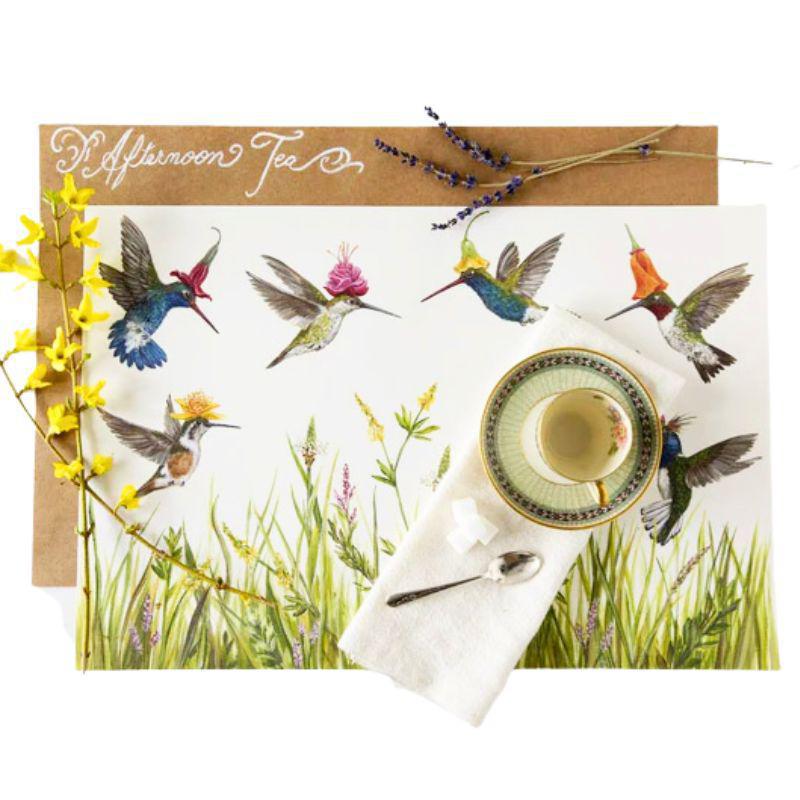 Meadow Buzz Paper Placemats hummingbirds