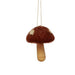 felt and wood mushroom ornament 