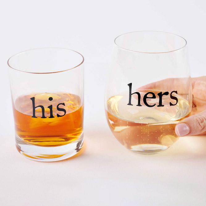 His & Hers Boxed Glass Set - Port Gamble General Store & Cafe