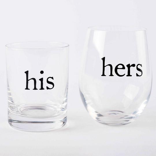 His & Hers Boxed Glass Set - Port Gamble General Store & Cafe