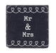 mr and mrs wedding coaster 