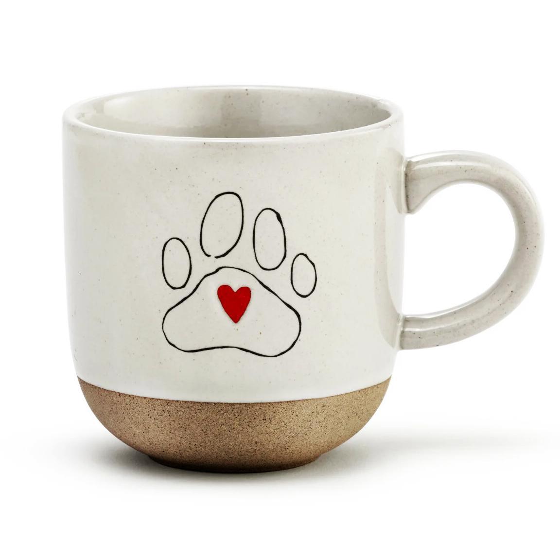 paw heart mug