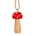 wood mushroom christmas ornament